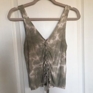 Tie dye green crop top
